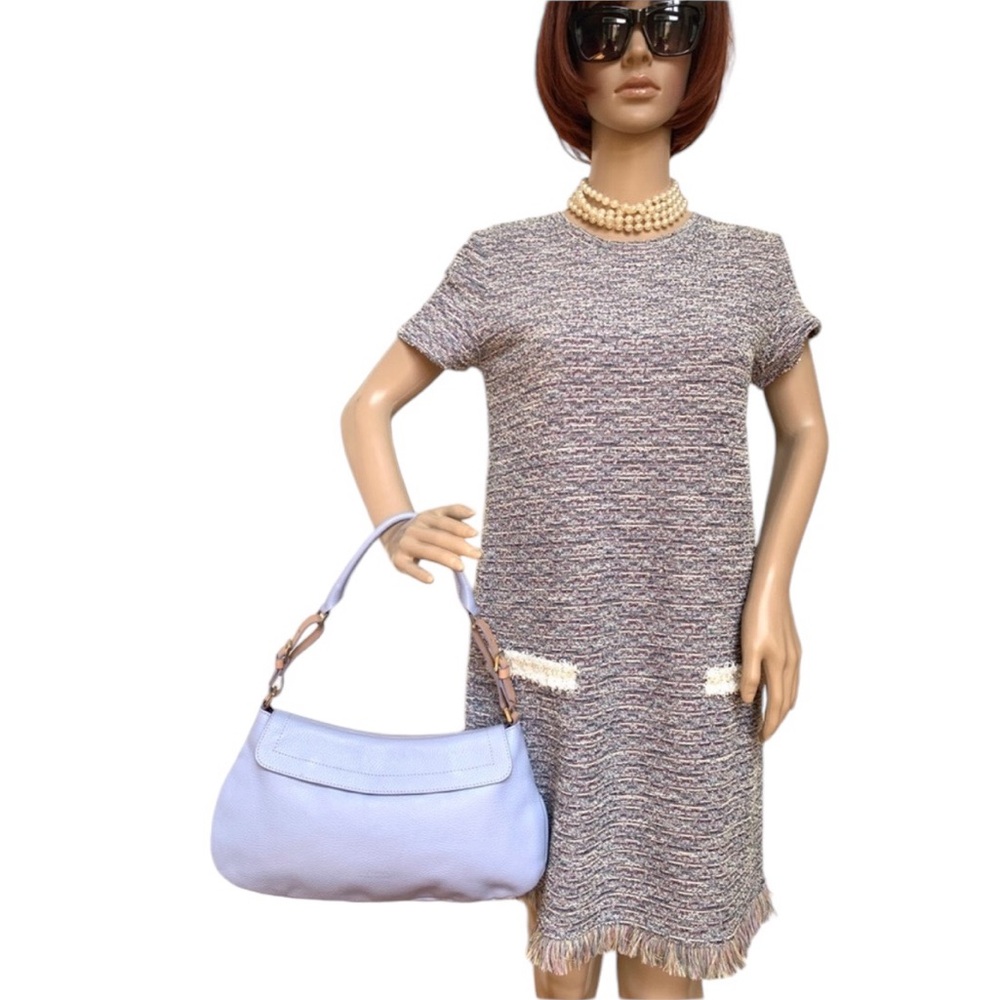Claudia Firenze lavender leather shoulder purse